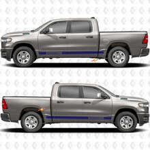 Texte Personnalisé Performance Bas de Porte Latéraux Bandes Autocollants Décalcomanies Graphiques pour Dodge RAM 1500 2