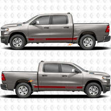 Texte Personnalisé Performance Bas de Porte Latéraux Bandes Autocollants Décalcomanies Graphiques pour Dodge RAM 1500 3