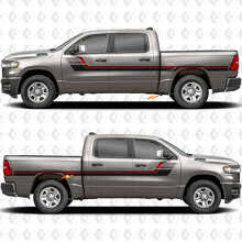 Kit d'autocollants vinyle bandes latérales style rétro pour Dodge Ram 1500_2