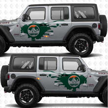 Kit d'autocollants vinyle anti-projections latéral de porte côté montagnes pour Jeep Wrangler 4 portes_2