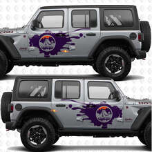 Kit d'autocollants vinyle anti-projections latéral de porte côté montagnes pour Jeep Wrangler 4 portes_3