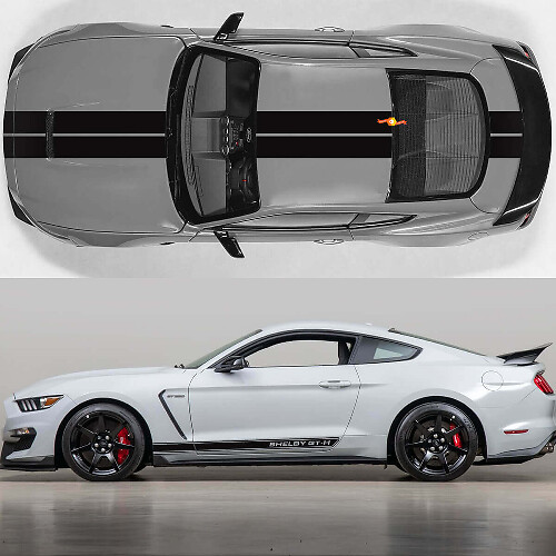 Kit de décalcomanies en vinyle pour capot de course et bandes latérales pour Musclecar Musclecarmodel GT-H