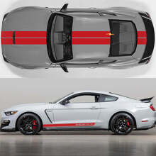 Kit de décalcomanies en vinyle pour capot de course et bandes latérales pour Musclecar Musclecarmodel GT-H_2
