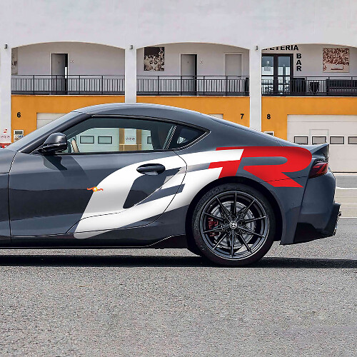 Autocollant Vinyle Stickers Latéral Logo GR pour Toyota Supra 2020-2026