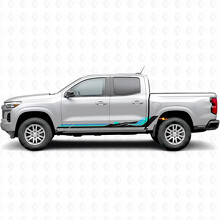 Bandes en vinyle rétro en forme d’onde montagneuse pour portes & jupes latérales Chevrolet Colorado 3e génération 2023-2026_2