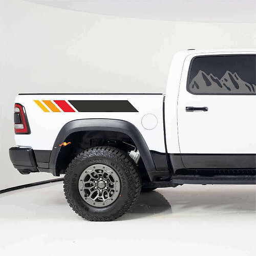 Side Bedside Stripes Stickers Decals Graphics for Dodge RAM 15000