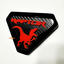 Édition Raptor Badges d'aile Emblème de hayon Badge 3D Fond carbone 5