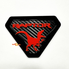 Édition Raptor Badges d'aile Emblème de hayon Badge 3D Fond carbone 8