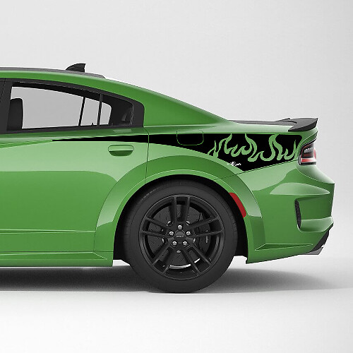 Décalque autocollant en vinyle bande latérale arrière tribale flammes pour Dodge Charger 1