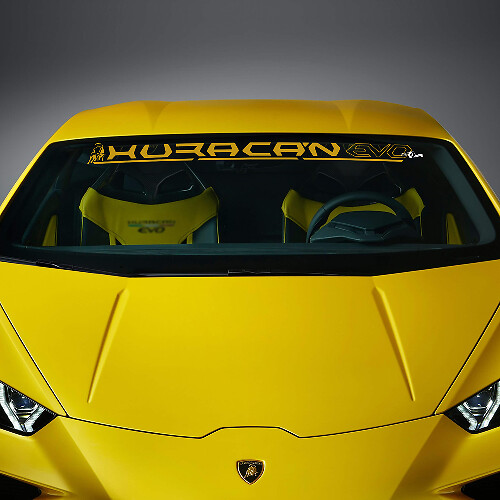 Autocollant Vinyle de Course pour Pare-brise Lamborghini Huracan Evo
