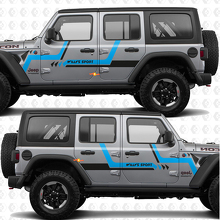 Autocollant vinyle bande texte personnalisé portes latérales compatible Jeep Wrangler 3