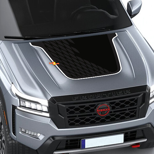 Autocollants Vinyle Noirs de Masquage pour Capot pour Nissan Frontier Pro 4X