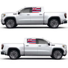 Autocollant en vinyle de couleur pour vitre latérale avec drapeau hawaïen pour GMC Sierra 3