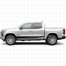 Bandes vinyles diagonales pour porte et bas de caisse pour Chevrolet Colorado 3e génération 2023-2026_2