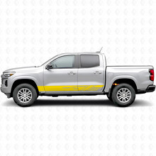 Bandes vinyles diagonales pour porte et bas de caisse pour Chevrolet Colorado 3e génération 2023-2026_3