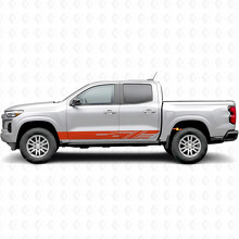 Bandes vinyles diagonales pour porte et bas de caisse pour Chevrolet Colorado 3e génération 2023-2026_4