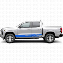 Bandes vinyles diagonales pour porte et bas de caisse pour Chevrolet Colorado 3e génération 2023-2026_5