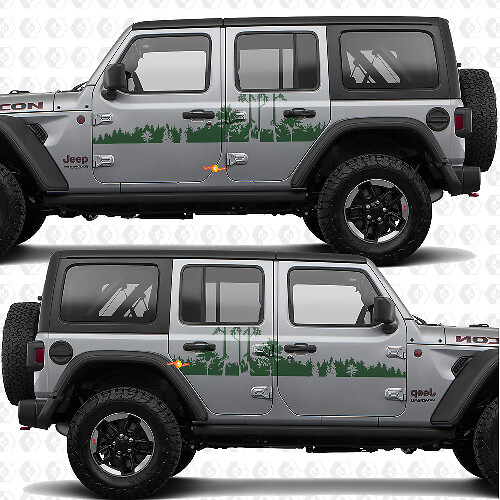 Autocollant vinyle Forest Side Doors compatible Jeep Wrangler