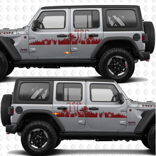Autocollant vinyle Forest Side Doors compatible Jeep Wrangler 2