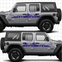Autocollant vinyle Forest Side Doors compatible Jeep Wrangler 3