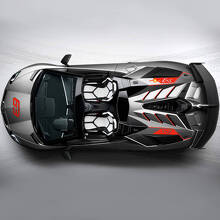 63 SVJ Autocollant Décoratif Capot Latéral Lamborghini Aventador SVJ 3