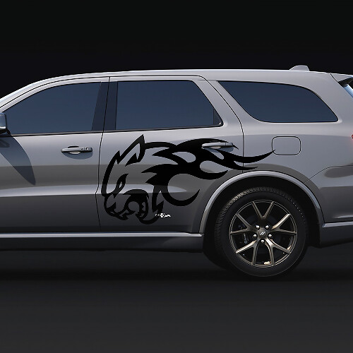 Autocollants vinyles Wildcat Flame Side pour Dodge Durango