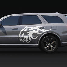 Autocollants vinyles Wildcat Flame Side pour Dodge Durango 2
