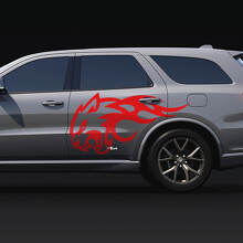 Autocollants vinyles Wildcat Flame Side pour Dodge Durango 3