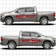 Adhésifs autocollants fantômes de course latéraux pour portières de camionnette 2