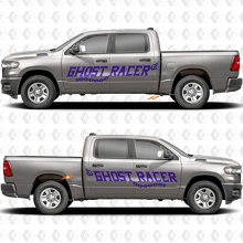 Adhésifs autocollants fantômes de course latéraux pour portières de camionnette 3