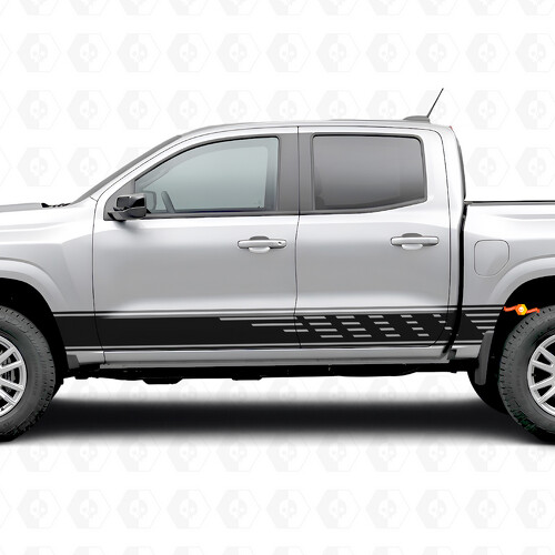Bandes vinyles en quinconce pour portes et bas de caisse pour Chevrolet Colorado 3e génération 2023-2026