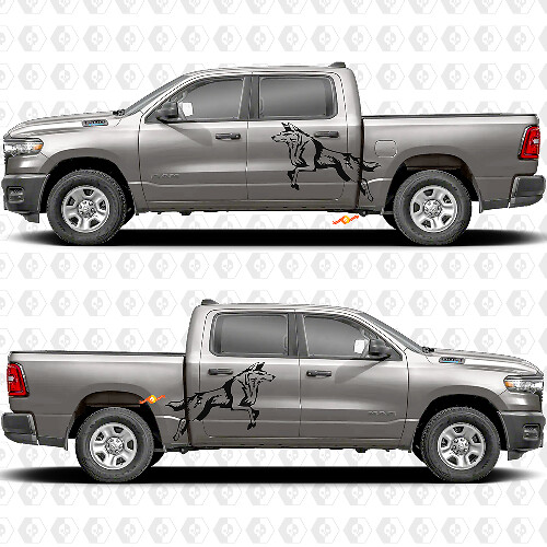 Portes latérales Décalcomanies éclaboussures Wolf pour tablier de benne Stickers Graphiques