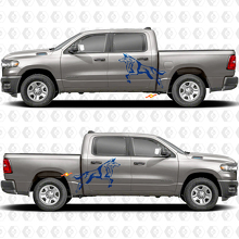 Portes latérales Décalcomanies éclaboussures Wolf pour tablier de benne Stickers Graphiques 3