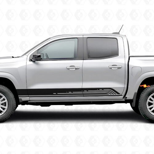 Bandes vinyle parallèles contour porte et bas de caisse pour Chevrolet Colorado 3e génération 2023-2026