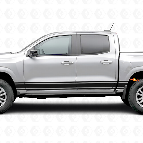 Bandes vinyle fines d'accentuation pour porte et bas de caisse pour Chevrolet Colorado 3e génération 2023-2026