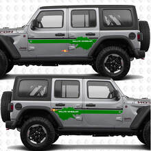 Autocollant vinyle texte personnalisé pour portières latérales compatible Jeep Wrangler Jeep-Wrangler Willys Wheeler 2