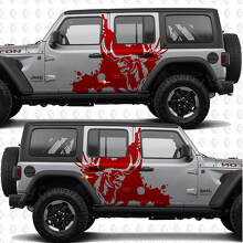 Autocollant vinyle Moose Splash Nature Side Doors compatible Jeep Wrangler 2