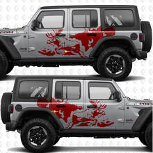 Autocollant en vinyle Moose Splash Run portes latérales compatible Jeep Wrangler 2