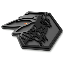 Plaques d'aile Honeycomb Bee Emblème de hayon Badge 3D 4