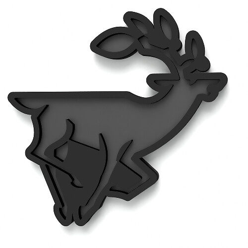Insignes de garde-boue de cerf Emblème de hayon Badge 3D