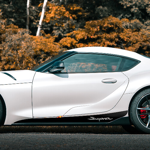 Autocollants graphiques latéraux de bas de caisse pour Toyota Supra MKV A90 A91