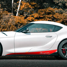 Autocollants en vinyle bande latérale de bas de caisse pour Toyota Supra MKV A90 A91_2