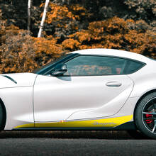Autocollants en vinyle bande latérale de bas de caisse pour Toyota Supra MKV A90 A91_3