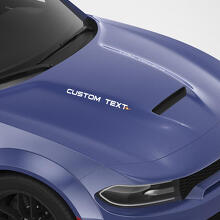 Autocollants de capot personnalisés style Roushcharged pour Dodge Charger_5