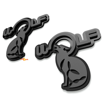 Plaques d'aile Wolf Emblème de hayon Badge 3D 5