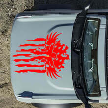 Autocollants Déco Aigle Blanc Drapeau Américain Capot pour Musclecar horse_2