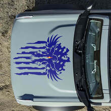 Autocollants Déco Aigle Blanc Drapeau Américain Capot pour Musclecar horse_6