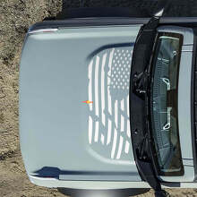 Autocollants Déchirés Drapeau Américain Capot pour Musclecar horse 4