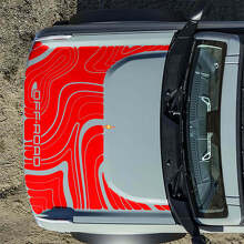 Autocollant Vinyle Graphique Capot Tout-Terrain Topographique 2 pour Musclecar horse 3