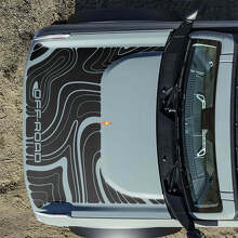 Autocollant Vinyle Graphique Capot Tout-Terrain Topographique 2 pour Musclecar horse 4